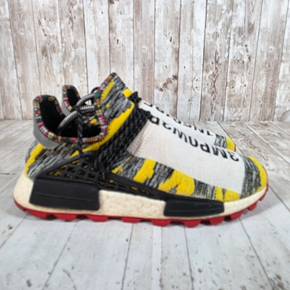 Adidas Pharrell Williams Solar Hu NMD Mother Yellow Black BB9527 Mens 10